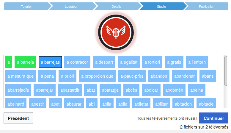 Enregistrer les mots