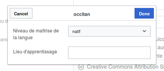 Définir une langue pour un locuteur