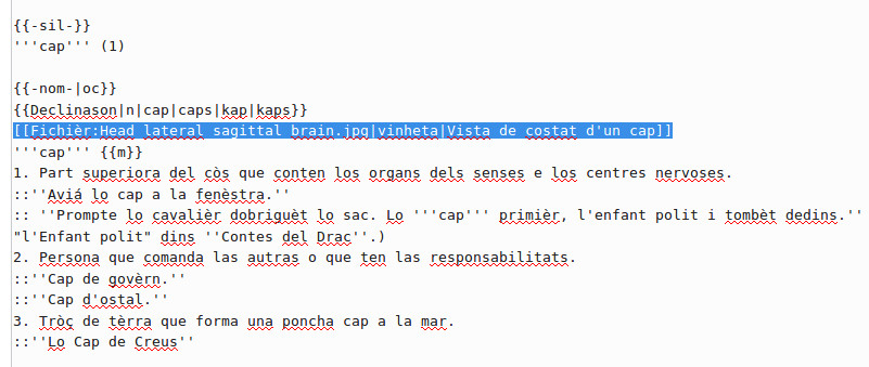 Code de la page « cap » avec une image d'illustration