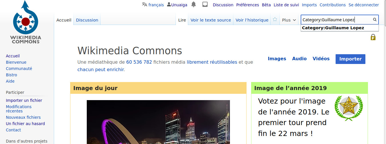 Rechercher une catégorie Commons