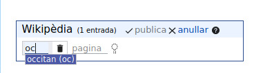 Choisir la langue de la Wikipédia