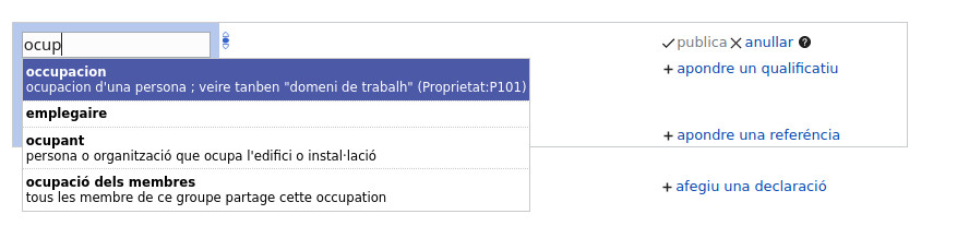 Choisir la propriété
