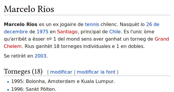 Page « Marcelo Ríos » sur Wikipèdia